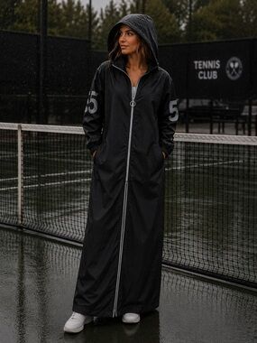 Parka Coat With Zip Hood Sz XXL made in Europe